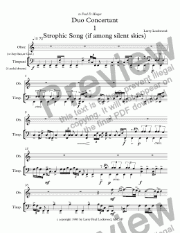 page one of Duo Concertant for wind and 4 timpani