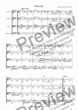 page one of William Baines: Rhapsody in F# Minor