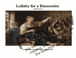 page one of Lullaby for a Bassoonist with Keyboard & Double Bass/Guitar