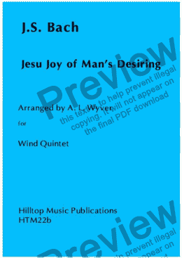 page one of Jesu Joy of Man’s Desiring