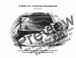 page one of Lullaby for a Soprano Saxophonist, Piano & Double Bass