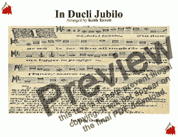 page one of In Dulci Jubilo "In sweet rejoicing" for String Orchestra