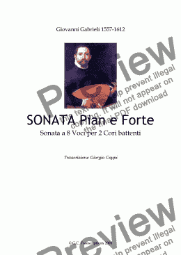 page one of Sonata pian e forte - G.Gabrieli