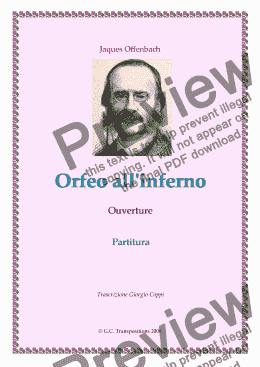 page one of Orfeo all’inferno - Ouverture - Jaques Offenbach