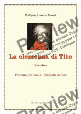 page one of La Clemenza di Tito - Ouverture - W.A. Mozart