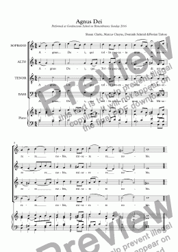 page one of Agnus Dei