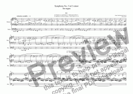 page one of Symphony No. 5 in E minor for organ, Op. 63 - IV. Andantino cantabile 