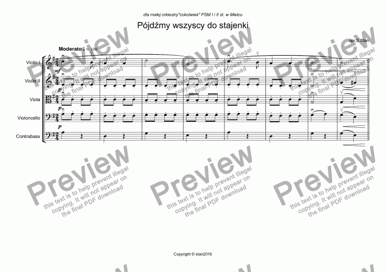 Pójdźmy wszyscy do stajenki - Download Sheet Music PDF file