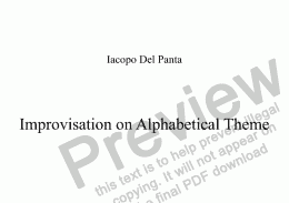 page one of Improvisation on Alphabetical Theme (Full)