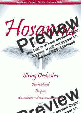 page one of Hosanna (String Orchestra)