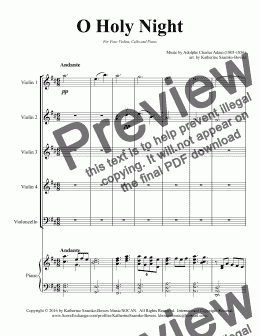 page one of O Holy Night (String Orchestra/Ensemble)