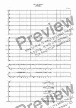 page one of Suite #1 For Orchestra Wonderland III - Wonderland