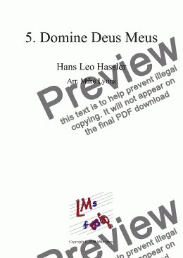 page one of Brass Quartet - 05. Domine Deus Meus