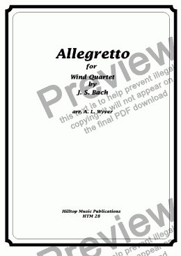 page one of ALLEGRETTO