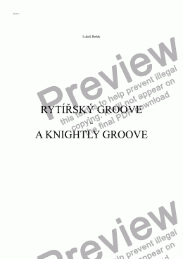 page one of A KNIGHTLY GROOVE (RYTÍŘSKÝ GROOVE)