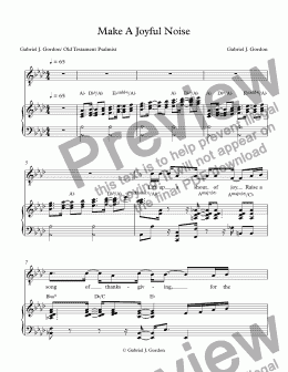 page one of Make A Joyful Noise