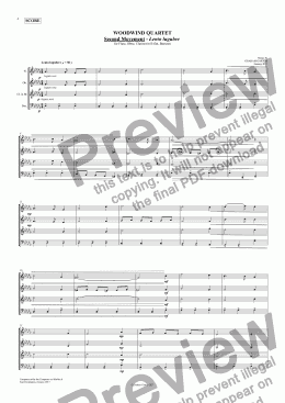 page one of WOODWIND QUARTET in C MINOR - Fl., Ob. Cl.in Bb. Bsn. Second Movement - Lento lugubre (Grade 4-6)