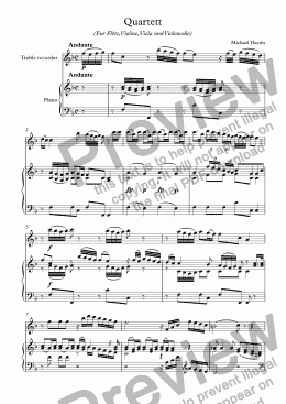 page one of Quartett in F (Haydn M)