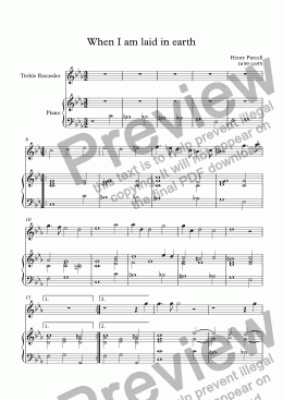 page one of When I am laid (Purcell)