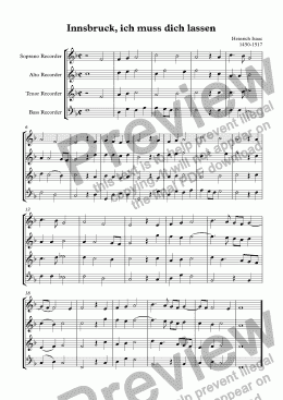 page one of Innsbruck, ich muss dich lassen (Isaac)