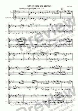 page one of Jazz on flute and clarinet