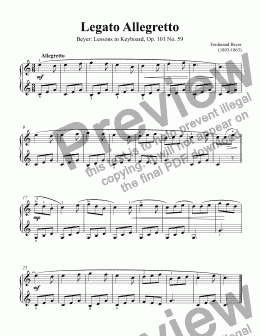 page one of Legato Allegretto