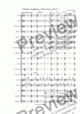 page one of Chamber Symphony: From East to West