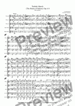 page one of Turkish March  (The Ruins of Athens) Op.113