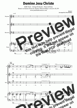 page one of Domine Jesu Christe (SAB Choir - Piano) 