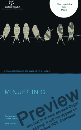 page one of Minuet in G