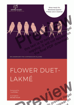 page one of Flower Duet- Lakmé Leo Delibes