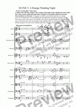 page one of QUASIMODO - Opera - Act 1 Scene 5: A Strange Wedding Night