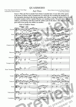 page one of QUASIMODO - Opera - Act 2 Scene I - Spring Dance