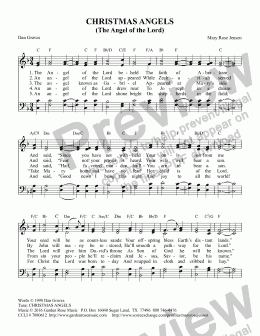 page one of Christmas Angels (The Angel of the Lord) Christmas Carol