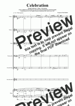 page one of Celebration (String Orchestra)