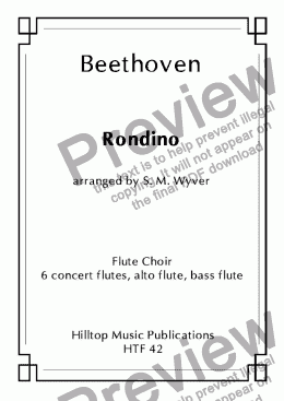 page one of Rondino arr. flute choir