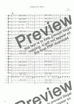 page one of Symphony No.1 in F Minor I