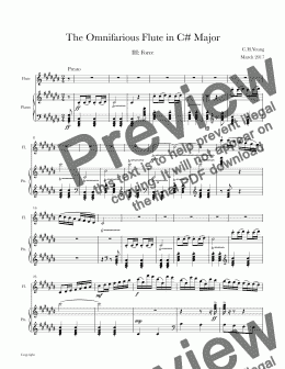 page one of The Omnifarious Flute in C# Major