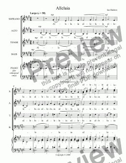 page one of Alleluia