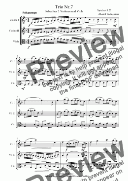 page one of Trio Nr.7 fuer Streicher