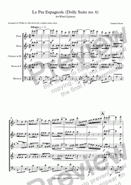 page one of Le Pas Espagnole (Dolly Suite no. 6)