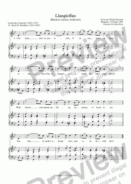 page one of Llangloffan (Rejoice! rejoice, believers) - descant