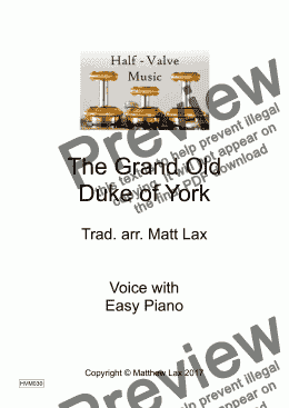 page one of The Grand Old Duke Of York