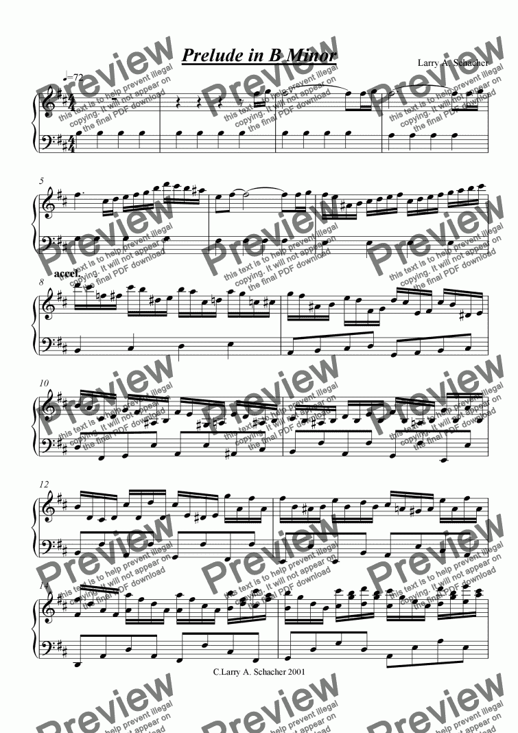 Prelude In B Minor - Download Sheet Music PDF File