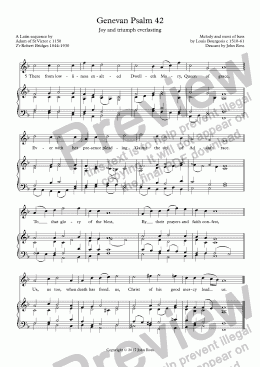 page one of Genevan Psalm 42 (Joy and triumph everlasting) - Descant