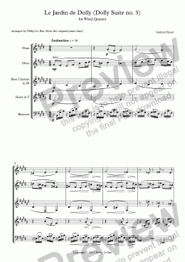 page one of Le Jardin de Dolly (Dolly Suite no. 3)