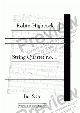 page one of String Quartet no. 1