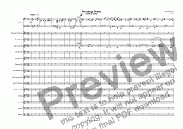 page one of Amazing Grace (Piano & Band)