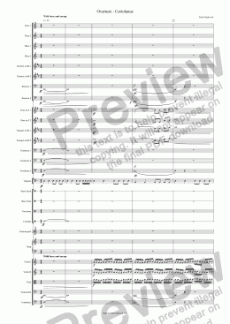 page one of Overture - Coriolanus