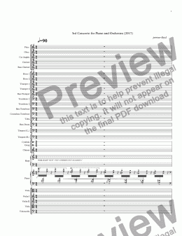 page one of first 7 mins 3rd Piano Concerto